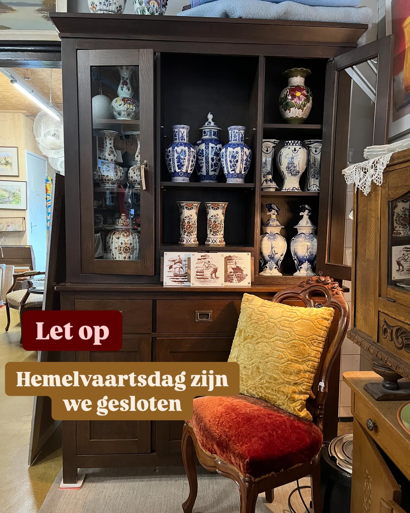 Let op, vandaag zijn we gesloten! 🌼 Morgen staan we weer voor jullie klaar 🫶🏼 
.
.
.
#vintagehier #kringloop #vintage #shopping