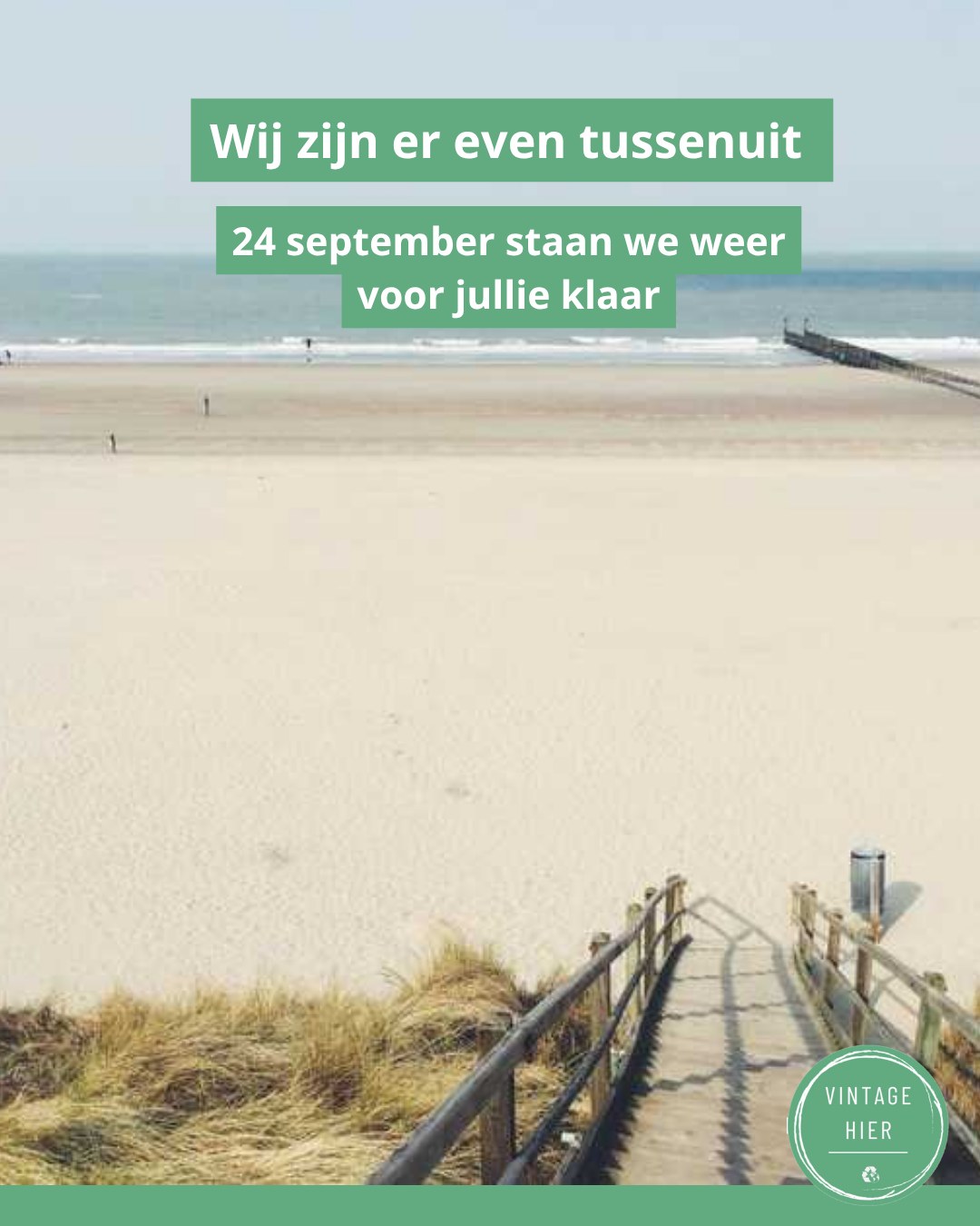 Wij zijn er even tussenuit 🌊
Even opladen zodat we daarna weer met frisse energie voor jullie klaarstaan.
Vanaf 24 september zijn we weer geopend en zien we jullie graag weer bij Vintage Hier 💚
#vintagehier #evenertussenuit #vakantie #vintagewinkel #bathmen #tweedehands #duurzaamshoppen