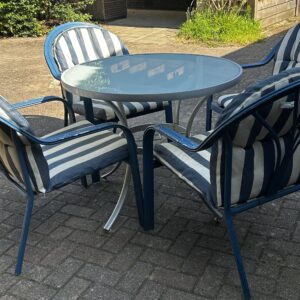 4 Aluminium tuinstoelen stapelbaar